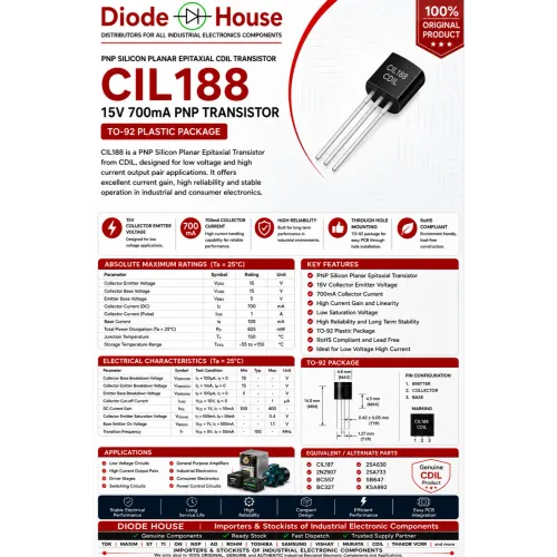 CIL188 is a PNP Silicon P