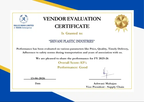 We are delighted to share that Shivani Plastic Ind