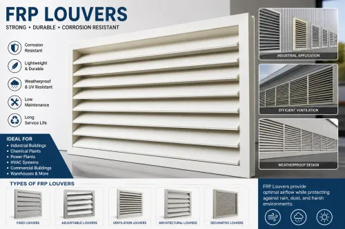 FRP Louvers (Fiber Reinforced Plastic Louvers) are
