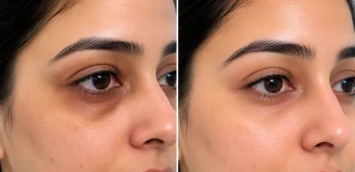 Dark circles can make a person
