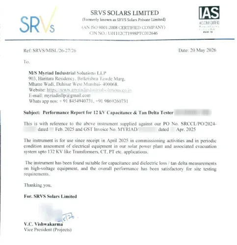 We are pleased to share a performance report recei