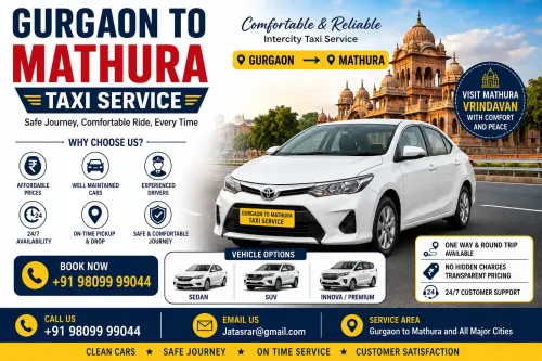 Gurgaon to Mathura Taxi Servic