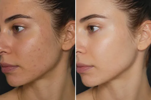 Acne does not always stop with