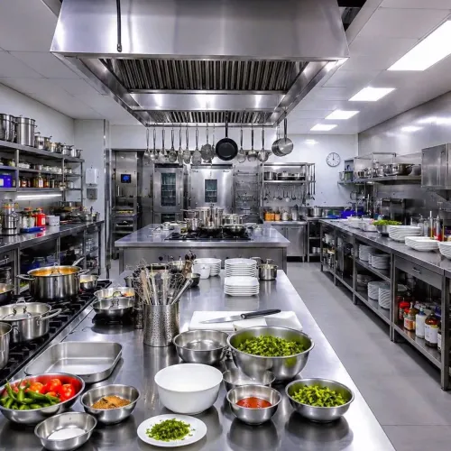manufacturing new commercial kitchen.