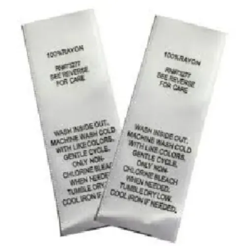 Satin Printed Label · Satin Type: Single Face · La
