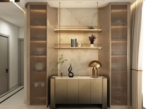calm clutter free space design