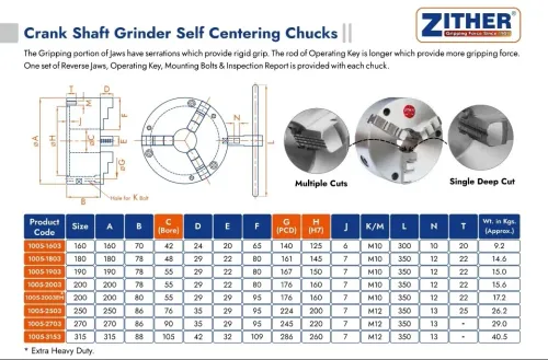 The Crank Shaft Grinder Self Centering Chuck is sp