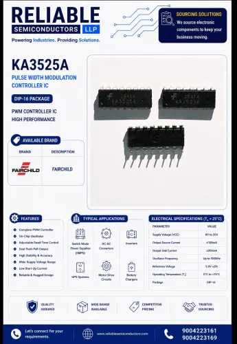 ;- KA3525A – Fairchild (DIP-16) is a classic PWM c