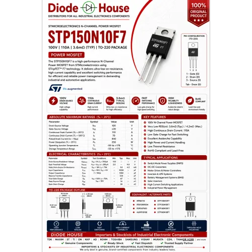 STP150N10F7 is a 100V, 11