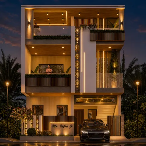 luxury villa and contemporary