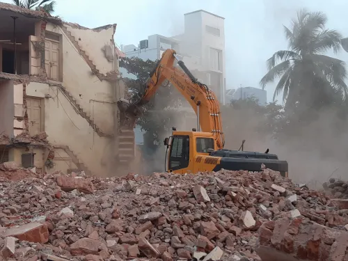 controlled building implosion 