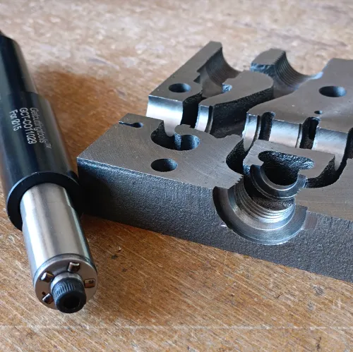 Customized face roller burnishing tool developed f