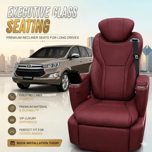 The Innova Crysta Premium Recliner Seats are desig