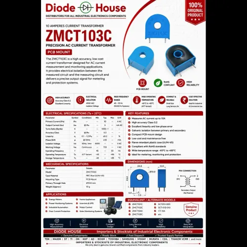 The ZMCT103C is a PCB-mou