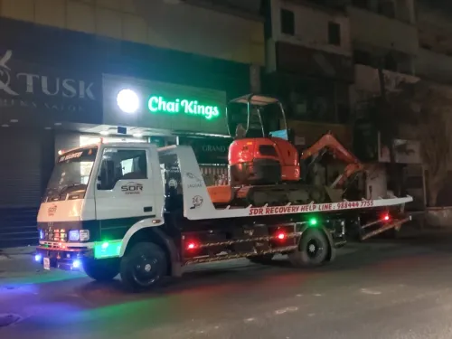 skilled operators towing car