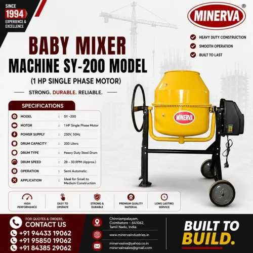 Baby Concrete Mixer Machine – Compact, Powerful & 