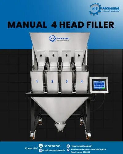 ⚙️ Manual 4 Head Filler Machine – Reliable, Accura