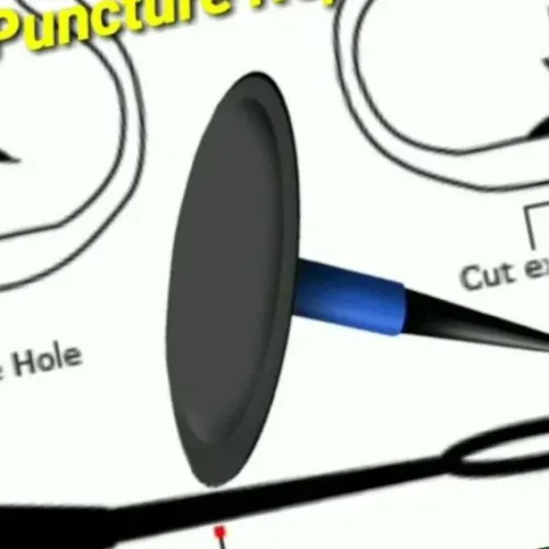 A mushroom puncture repai