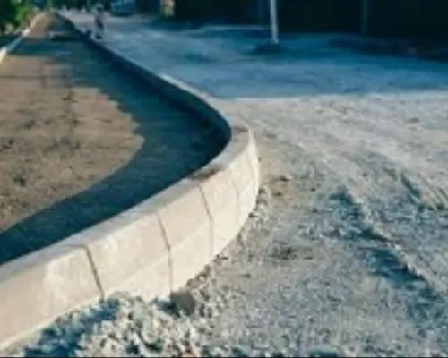 Igloo Kerb stones are used to the eadge of a road 