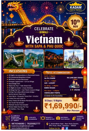 south india tour from vadodara