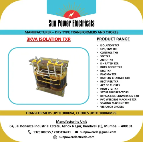 ⚡ 3KVA Single Phase Isolation Transformer successf