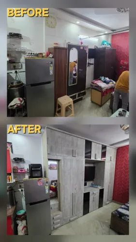 Wall Fixing Wooden Almirah Set in Rohini Upgrade y