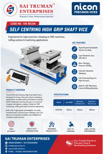 The NICON Self Centring High Grip Shaft Vice (Code