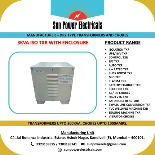 ⚡ 3KVA Single Phase Isolation Transformer with MS 