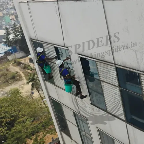 Facade Glass Cleaning work, MS