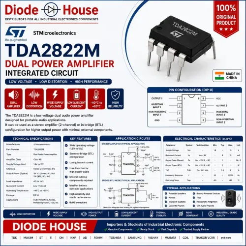 The TDA2822M is a low-vol