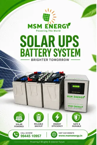 MSM Energy Solar UPS Battery Systems deliver unint