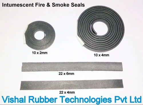 Fire intumescent rubber smoke seals form part of a
