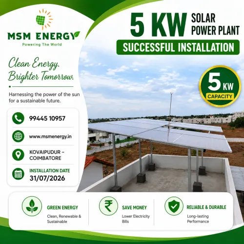 We're proud to complete a 5 KW Solar Power Plant i