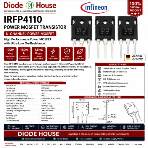 The IRFP4110 is a high-cu