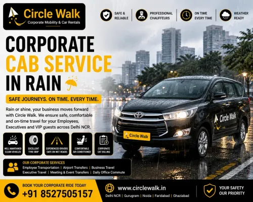 Corporate Cab Service in Rain 