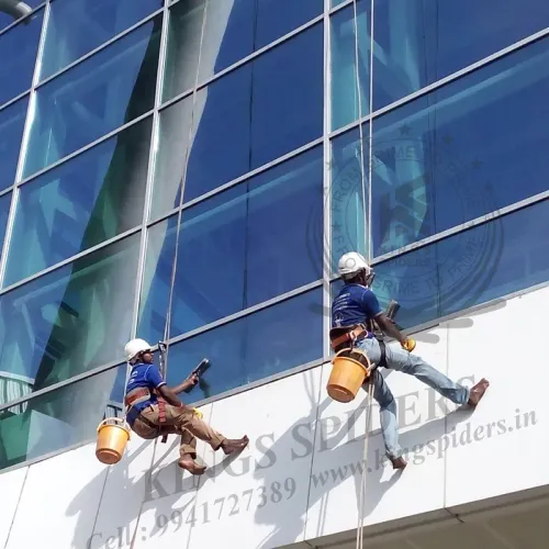 Façade Glass Cleaning Work in