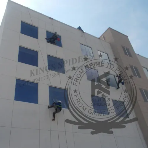 Window Glass Cleaning Work in
