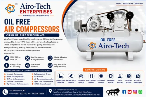 100% Oil-Free Air Compressors – Clean Air. Pure Pe