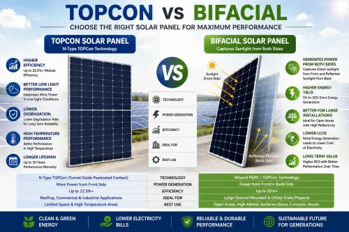Topcon Vs Bifacial solarpanel