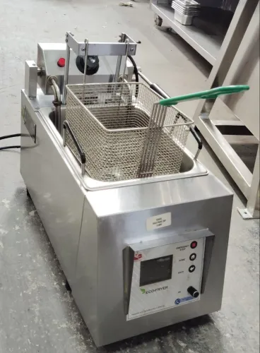 This is an Eco-Fryer stainless steel industrial de