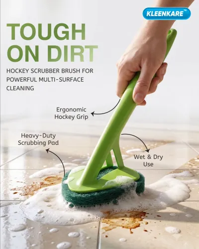 A durable and efficient floor scrubbing pad design