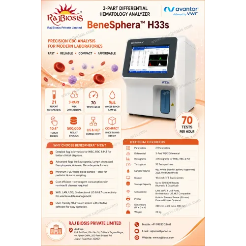 The BeneSphera™ H33s is a compact, fully automated