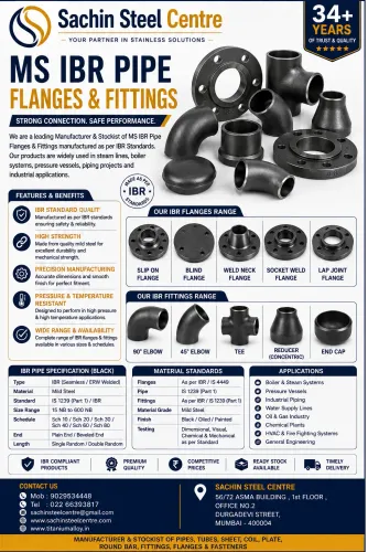 MS IBR Pipes, Flanges & F