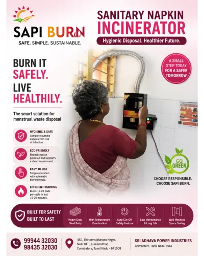 SAPI BURN Sanitary Napkin Incinerator is a hygie
