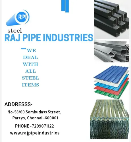Angle, Pipe, Channel, Roofing Sheet, Rod, Beam and