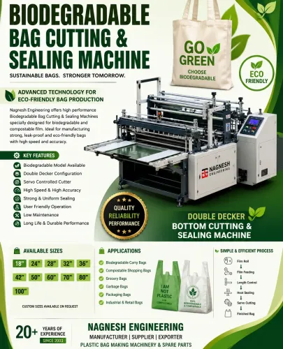 Biodegradable Bag Cutting & Sealing Machine Manufa