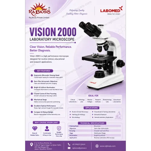 The LABOMED Vision 2000 is designed for dependable