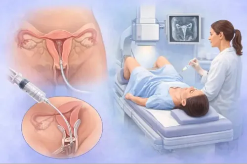 An Hysterosalpingogram (HSG)—c