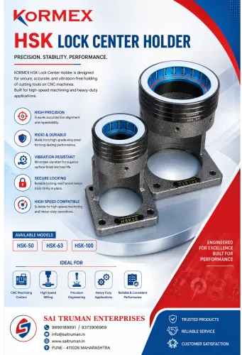 The KORMEX HSK Lock Center Holder is an useful too