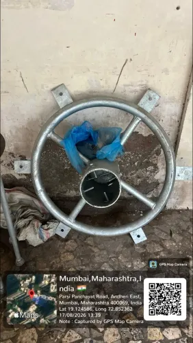 Galvanized Iron (GI) Ring Arm Bracket fabricated w